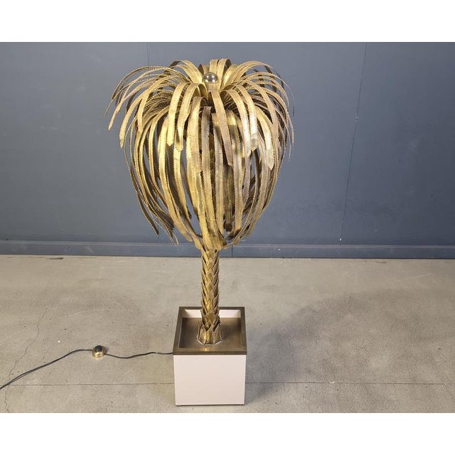 Brass Palm Tree Floor Lamp from Maison Jansen, 1970s For Sale - Image 18 of 18