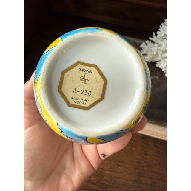 Vintage Yellow Bird Chinoiserie Ginger Jar, Famille Jeune Vase, Asian Style Decor For Sale In Chicago - Image 6 of 6
