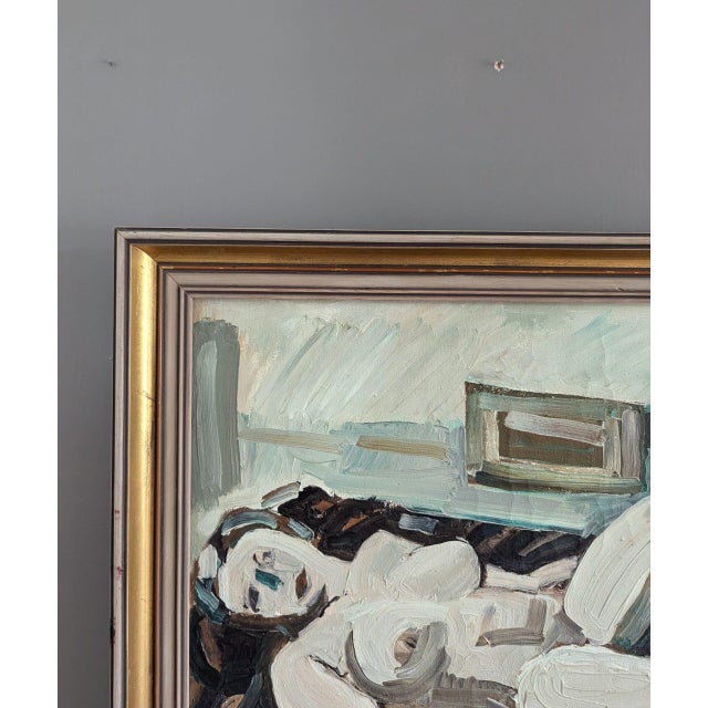 Mid-Century Modern "Nude at Rest" Swedish Vintage Figurative Nude