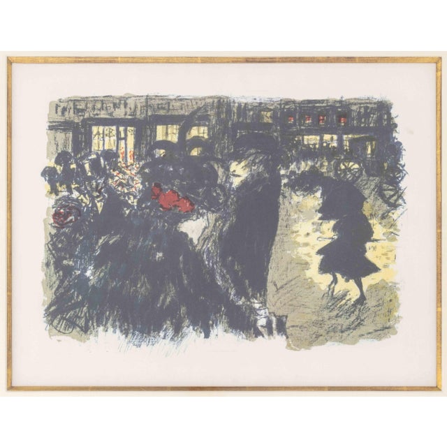 Pierre Bonnard (French, 1867-1947), "Place le Soir", Lithograph in Colors on Chine Vollant Paper, 1899, from "Quelques...
