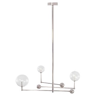 Universe Polished Nickel Hanging Light by Schwung For Sale