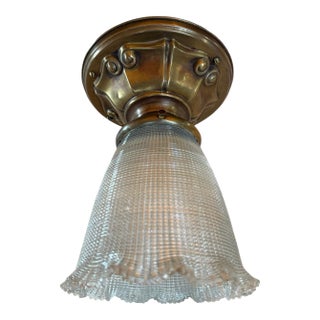 Mid 20th Century Mid Century Zipper Shade Ceiling Light Fixture For Sale