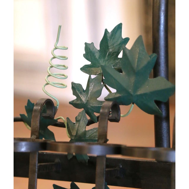 French Iron Ten-Bottle Wine Cart on Wheels From the Rhone Region For Sale In Dallas - Image 6 of 7