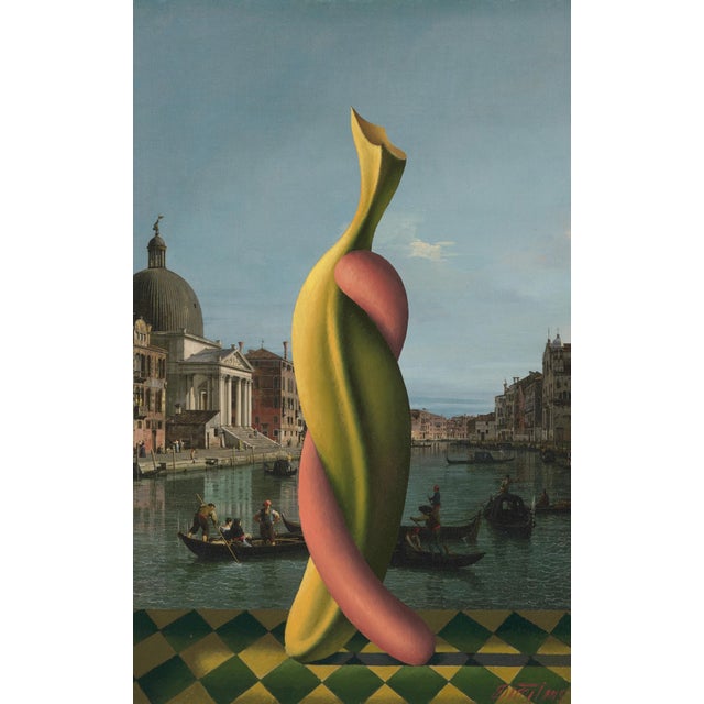 Juris Dimiters, Tango in Venice, 2014, Oil Painting & Digital Print, in Good conditions. Designed from 2000 This piece has...