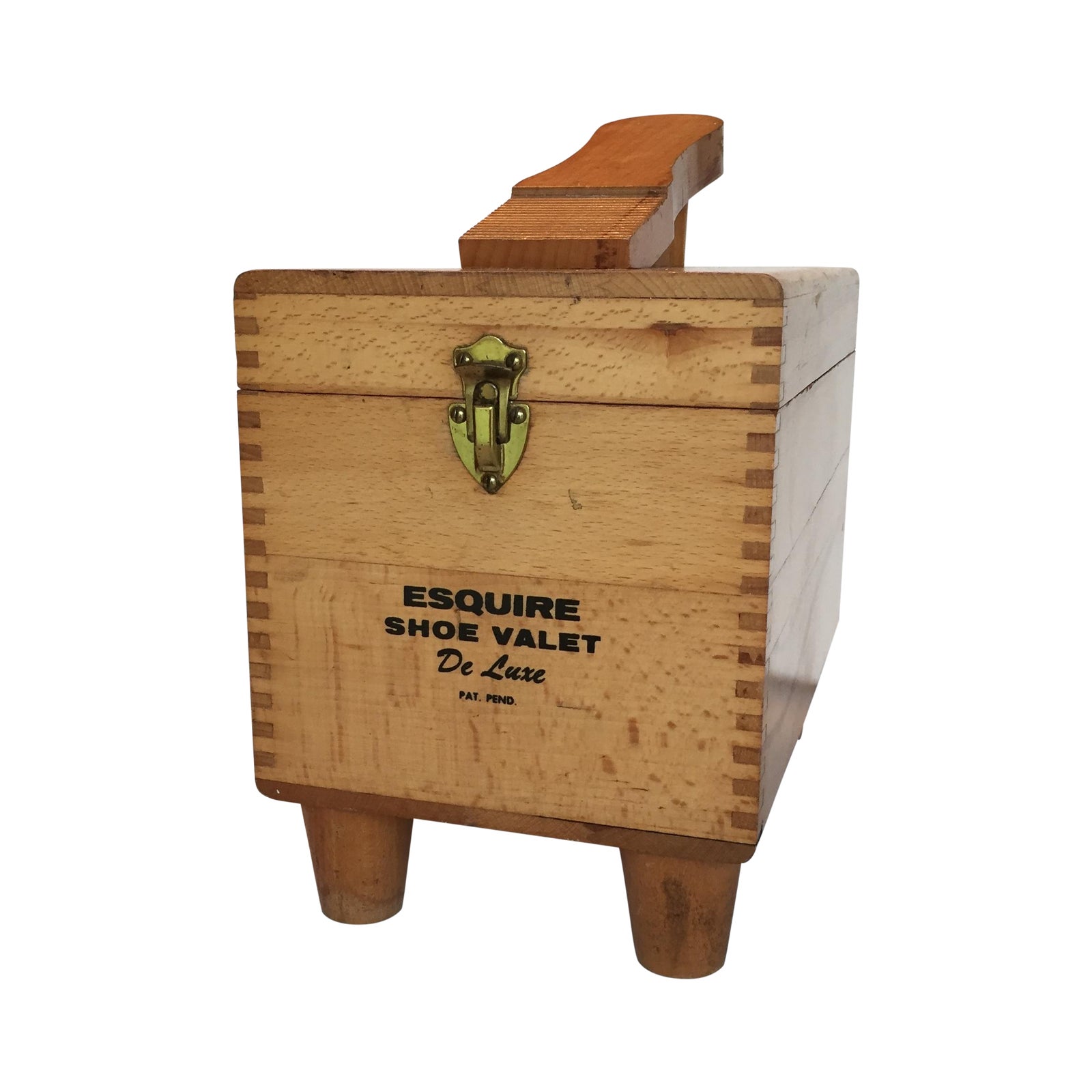 Esquire Shoe Valet DeLuxe Wooden Box Chairish