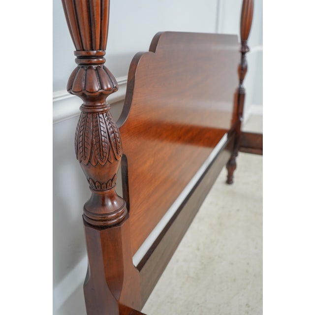Queen Size Sheraton Design Cherry Poster Bed For Sale - Image 9 of 13