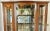 Victorian Antique Solid Mahogany Bow Front Mirrored Back China Display Cabinet For Sale - Image 3 of 12
