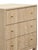 Worlds Away Matthew Izzo Home - Carmack Fluted Cerused Oak Three Drawer Side Table With Brass Knobs For Sale - Image 4 of 7