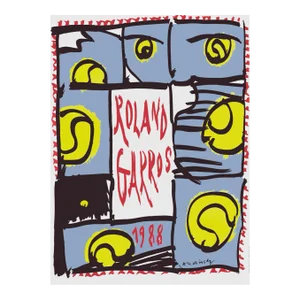 1988 Pierre Alechinsky Roland Garros Poster