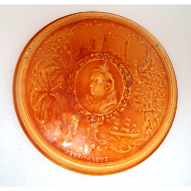 19th Century Minton Queen Victoria Golden Jubilee Tile or Trivet For Sale In Miami - Image 6 of 11