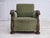 Vintage Danish Carved Oak Lounge Chair with Green Velour Upholstery, 1950s For Sale - Image 14 of 18