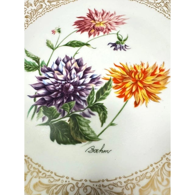 Boehm Flowers of the World Collectible Porcelain Plates -5 For Sale - Image 10 of 14