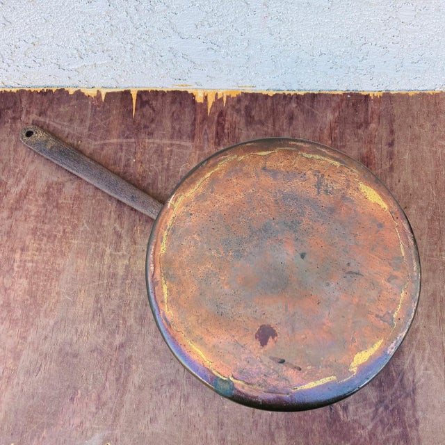 Metal Mid 1800s French Copper Saucepan, 19 Inch For Sale - Image 7 of 12