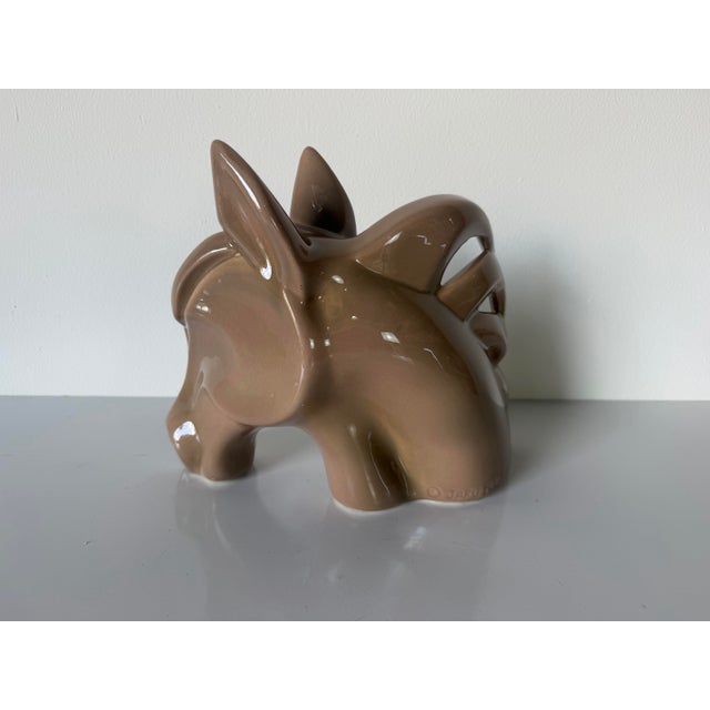 1980s 1980s Jaru Glazed Ceramic Horse Head Sculpture For Sale - Image 5 of 11