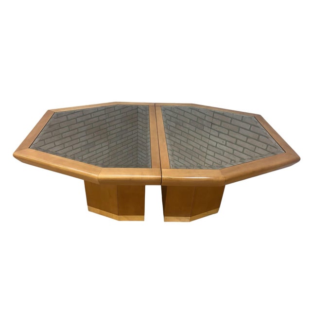 Contemporary Late 20th Century Architectural Octagonal Extension Dining Table For Sale - Image 3 of 5