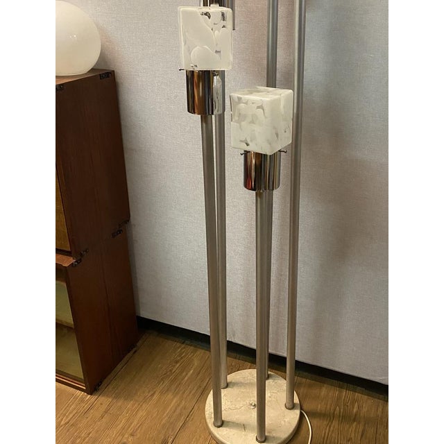 Italian Multi-Flame Floor Lamp from Mazzega, 1970s, in Good conditions. Designed 1970 to 1979 This piece is attributed to...