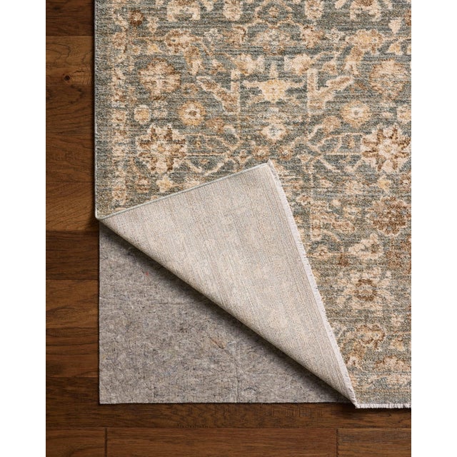 Chris Loves Julia x Loloi Palma Blue / Natural 18" x 18" Sample Rug For Sale In Dallas - Image 6 of 7