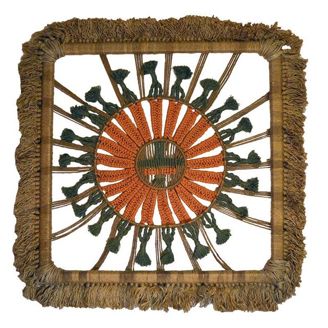 Vintage Macrame "Sunlight" Wall Hanging For Sale