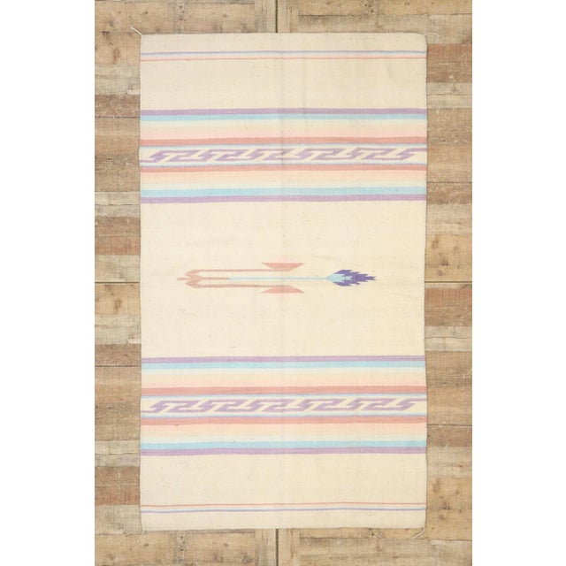 Beige Vintage Chinle Navajo-Style Kilim Rug - 04'02 X 07'02 For Sale - Image 8 of 9