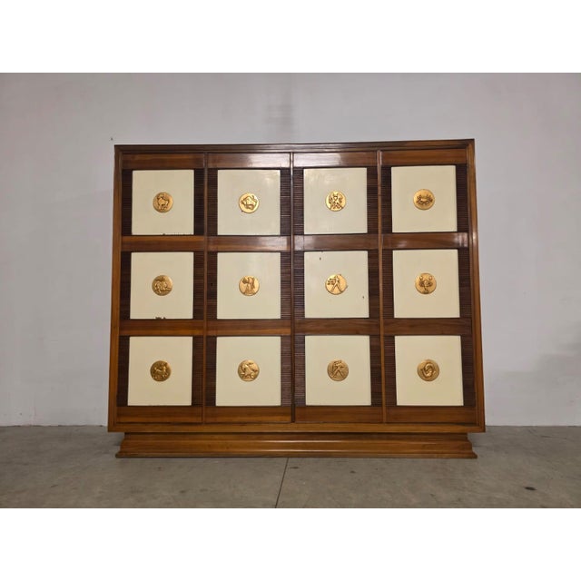 Art Deco Cabinet with Zodiac Signs, 1930s For Sale - Image 3 of 18