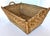 Vintage 1940s European Woven Wicker Rectangular Market Basket For Sale - Image 4 of 11