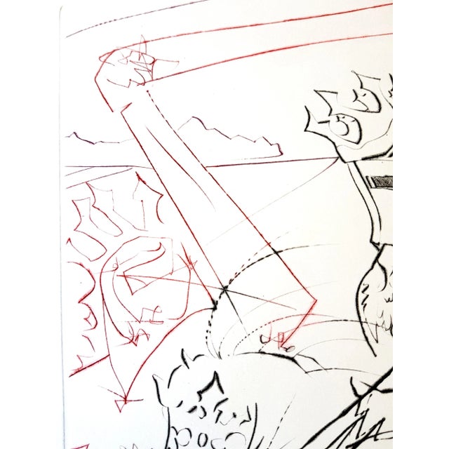 Salvador Dali - The Black Knight - Original Handsigned Etching 1975 For Sale - Image 9 of 11