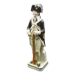Sitzendorf Porcelain Revolutionary War Pennsylvania Infantry Soldier Figurine 1918-1920