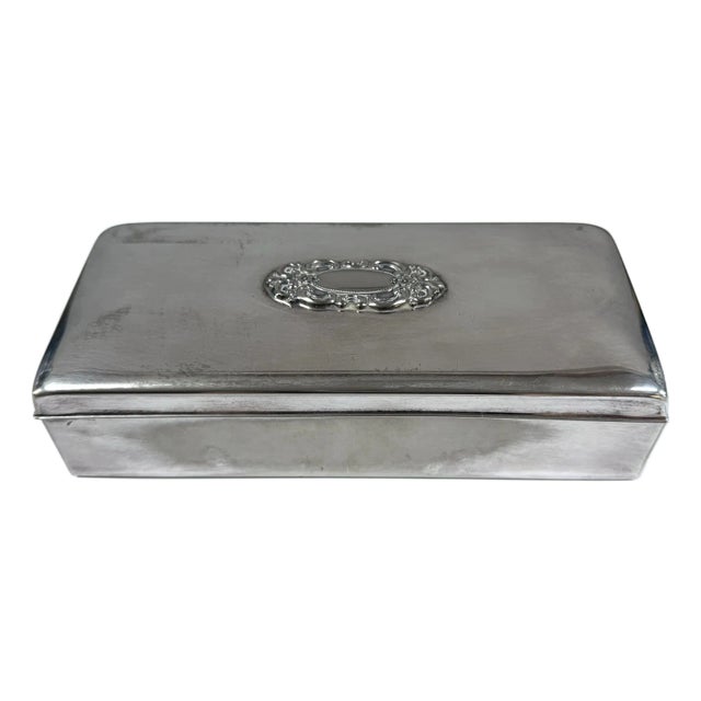 Vintage Silver Plate Box For Sale