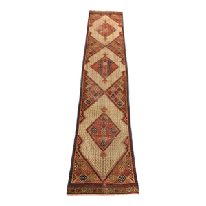 Antique Persian Malayer Camel Hair Runner Rug. 2'6"x 11'