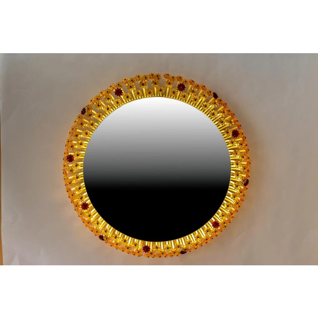 Viennese Backlit Wall Mirror by Emil Stejnar for Rupert Nikoll, 1950s For Sale - Image 9 of 17