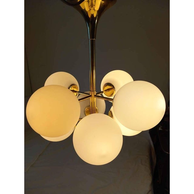 Gold Space Age Ceiling Lamp by E.R.Nele for Temde, 1960s For Sale - Image 8 of 11