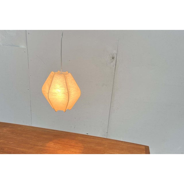 Mid-Century Modern German Cocoon Pendant Lamp by Friedel Wauer for Goldkant Leuchten, 1960s For Sale - Image 9 of 18