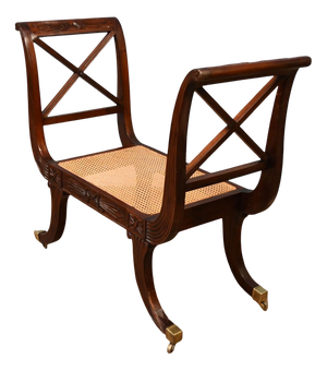 Regency Window Seat Stool in Mahogany, 1930