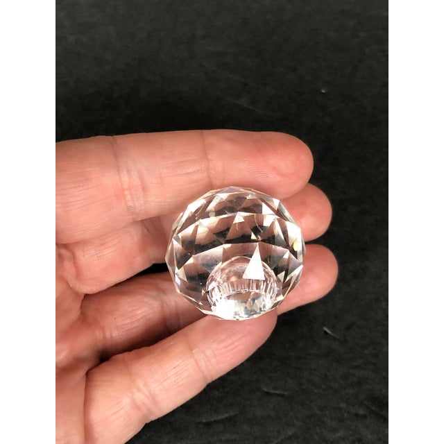 Vintage Miniature Cut Glass Crystal Can6dleholder Set Of For Sale - Image 10 of 13