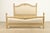 Henredon Style French Regency Louis XVI Cream Crackle Lacquered Upholstered King Size Bed For Sale - Image 14 of 14