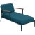 Nature navy divan by mowee dimensions: d155 x w83 x h81 cm (seat height 42 cm). Material: aluminum, upholstery and iroko...