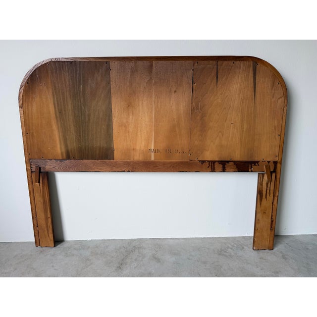 1970s Mid-Century Modern Queen Size Wood Headboard For Sale - Image 12 of 12