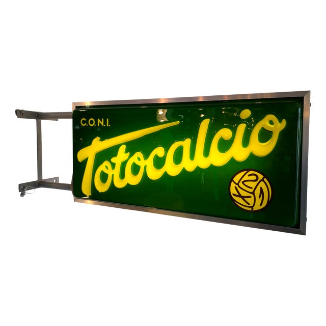 Vintage Totocalcio Sign, 1980s For Sale