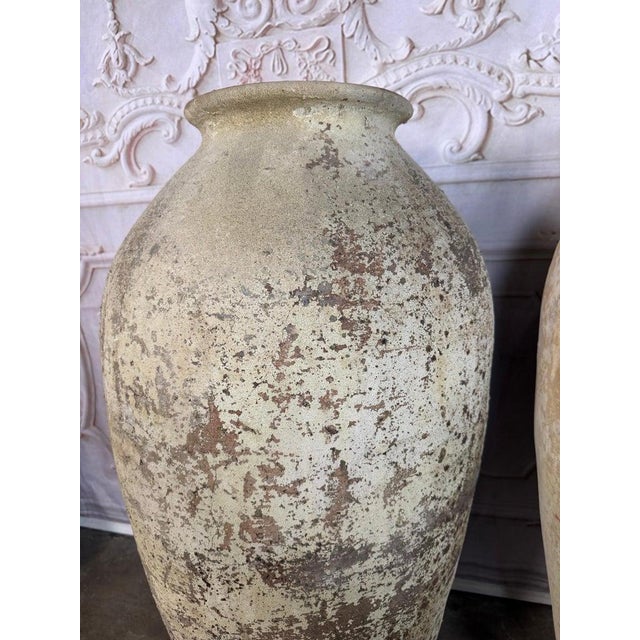 Spanish Colonial Hand-Painted Terracotta Urns, Mid-20th Century For Sale - Image 4 of 11