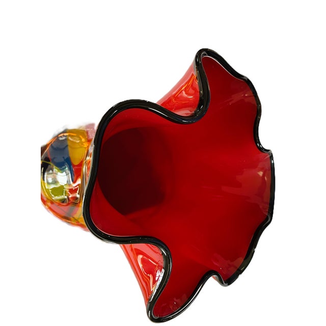 Late 20th Century Signed Monumental Handblown Art Glass Vase For Sale In Washington DC - Image 6 of 12
