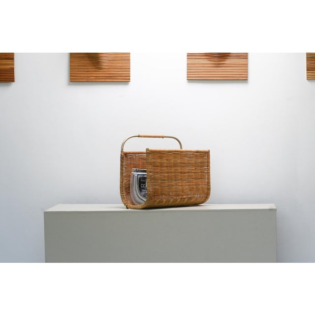 Rattan Magazine Rack For Sale - Image 9 of 10
