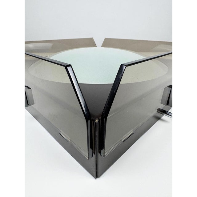 Smoked Glass Wall Lamp by Veca, 1970s For Sale - Image 6 of 12