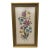 Vintage Floral and Butterfly Needlepoint Framed Art For Sale