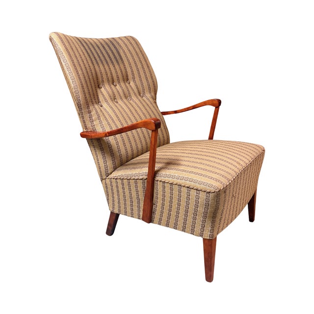 1940s 1940s Swedish Firma Vilomöbler Lounge Chair For Sale - Image 5 of 9