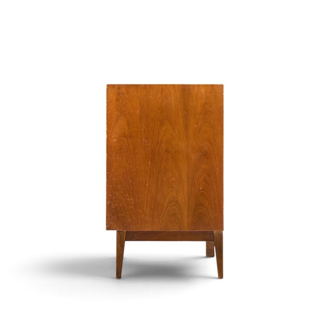 Merton Gershun for American of Martinsville Mid Century Walnut and Cane Credenza and Hutch For Sale In Chicago - Image 6 of 14