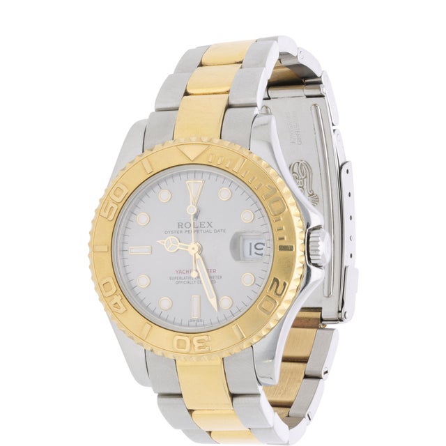 1990s Rolex Yacht Master Two Tone 168623 Gray Dial 35mm Full Set Watch For Sale In Miami - Image 6 of 18