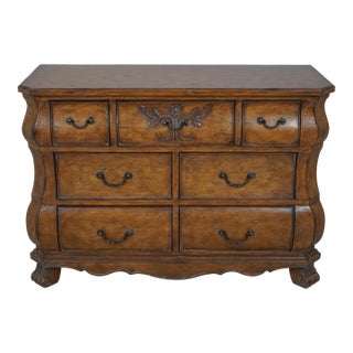 Continental Style Distressed Finish Commode Chest For Sale