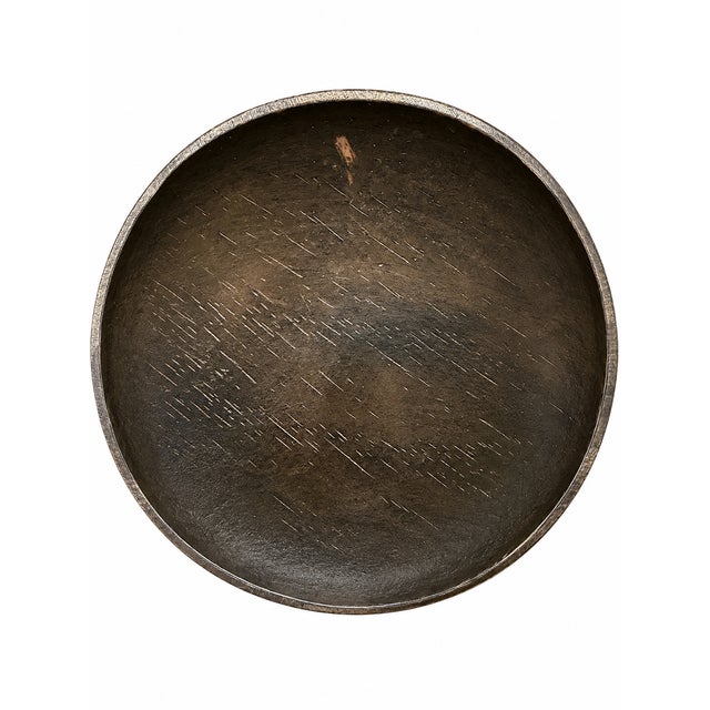 1970s Solid Wood Black Barley Twist Pedestal Compote For Sale - Image 4 of 6