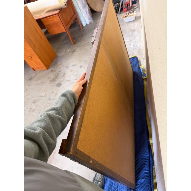 Mid-Century Modern Lane Pueblo Brutalist Oak Wall Mirror – Paul Evans Style Frame 1970s For Sale - Image 3 of 9