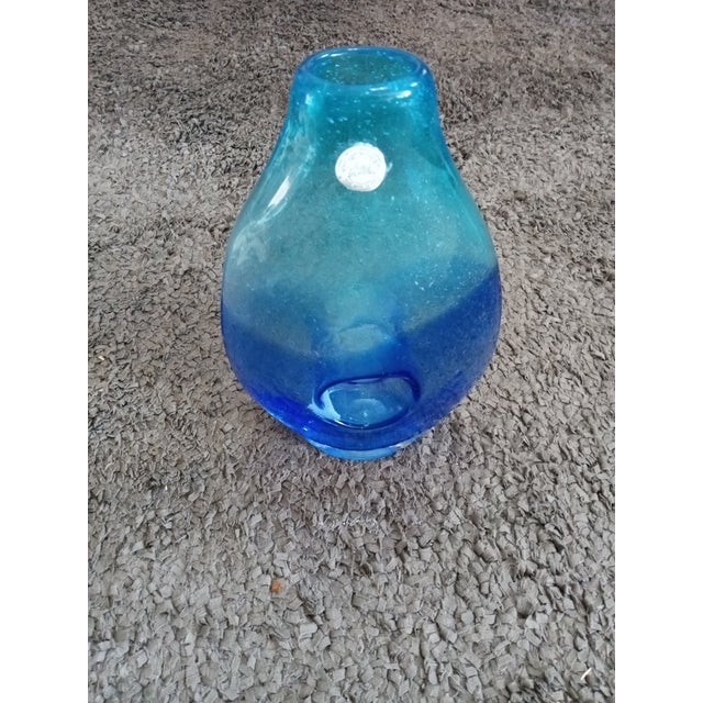 GORGEOUS Vidrios San Miguel Spain Recycled Ombre 12in Bubble Glass Vase This Gorgeous Vidrios San Miguel Spain Recycled...